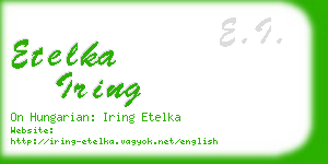 etelka iring business card